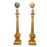 Masonic Columns with Celestial Globes