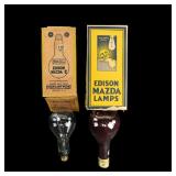 Pair Edison Mazda 300W & 200W Bulbs