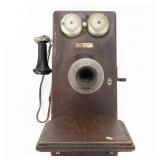 Vintage Oak Western Electric Wall Phone