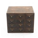 Vintage 12-Drawer Oak Card Catalog