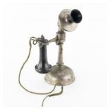 Nickel 1901 Kellogg "Oilcan" Candlestick Telephone