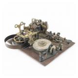 San Fran Calif Marked Brass Telegraph Key Register