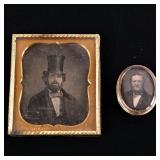 2 Daguerreotypes 1/6 Plate & Brooch