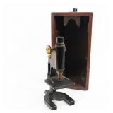 Antique Spencer Brass Microscope w/ Case