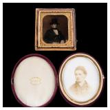Mini Painted Portrait and 1/6 Plate Ambrotype