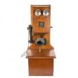 American Electric Oak Wall Telephone