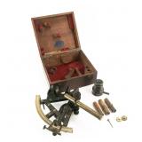 Brass Marine Sextant in Box-Calcutta
