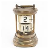 Antique Brass Plato Flip Clock c. 1903