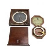 2 Antique Surveyor Compasses J W Queen