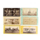 6 Stereo View Cards of New York