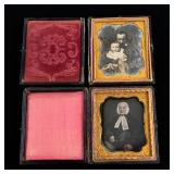 2 - 1/6 Plate Cased Daguerreotypes