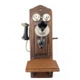 Dean Electric Oak Wall Telephone