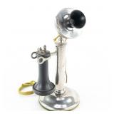 Western Electric Nickel Pl Candlestick Telephone
