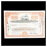 1968 Lionel Corporation Stock Certificate