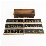 6 Whimsical Magic Lantern Glass Slides Box