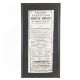 1860s Civil War Diorama Broadside-Framed