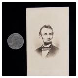 CDV President Abraham Lincoln Mounning Card