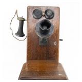 Western Electric Oak Wall Phone