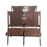 2 Sets Wood Movie Theater Seats Moshulu Bronx NY