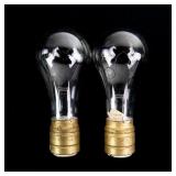 Pair Vintage Thomson-Houston Base Edison Bulbs