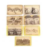 7 Cabinet Format Stereo View Cards