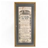 Civil War 1863 Polyorama Broadside-Framed