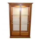 Antique Oak Full-View Commercial Display Showcase