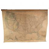 1938 US General Land Office Wall Map