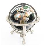 Polished Onyx-Style Globe W/Stand