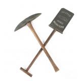 Vintage United Mine Workers Pick Axe & Shovel Sign