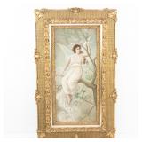Framed Antique Painting "Allegory of Music"