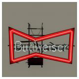 Vintage Budweiser Bow Tie Neon Sign