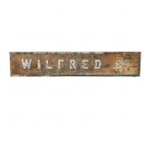 Antique 53" Wilfred St Cast Iron Street Sign