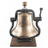 Antique Brass Steam Locomotive Railroad Bell