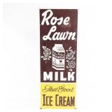 40" Rose Lawn Milk Ice Cream SSP Advertising Sign