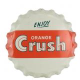 Orange Crush Metal Bottle Cap Sign