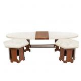 Mid-Century Modern 3-Pc Surfboard Coffee Table