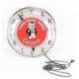 Vintage Calvert Whiskey Lighted Advertising Clock