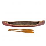 Vintage Wooden Model Canoe Salesman Sample