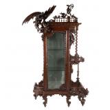 Ornately Hand-Carved Dragon Cabinet w/Shelves