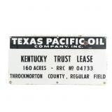 Texas Pacific Oil Well Lease SSP Advertising Sign