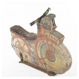 Vintage Wooden Carousel Motorcycle