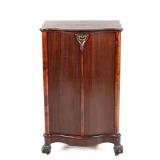 Mahogany Bow Front Record Cabinet