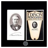 Edison Phonograph Ad Pair