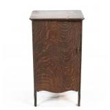 Oak Disc Record Cabinet