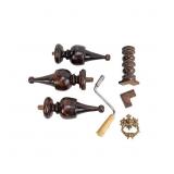Three Regina upright finials