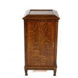 Oak Disc Record Cabinet