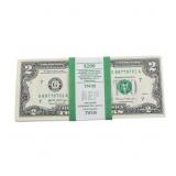 2017-A $2 Dollar BEP Pack (100) Sequential FRN $2