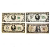 1935-A Hawaii $1 Silver Certificate & (3) $20 Bill
