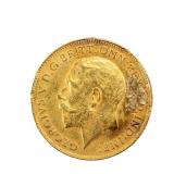 1913 UK George V 22ct Sovereign Gold Coin